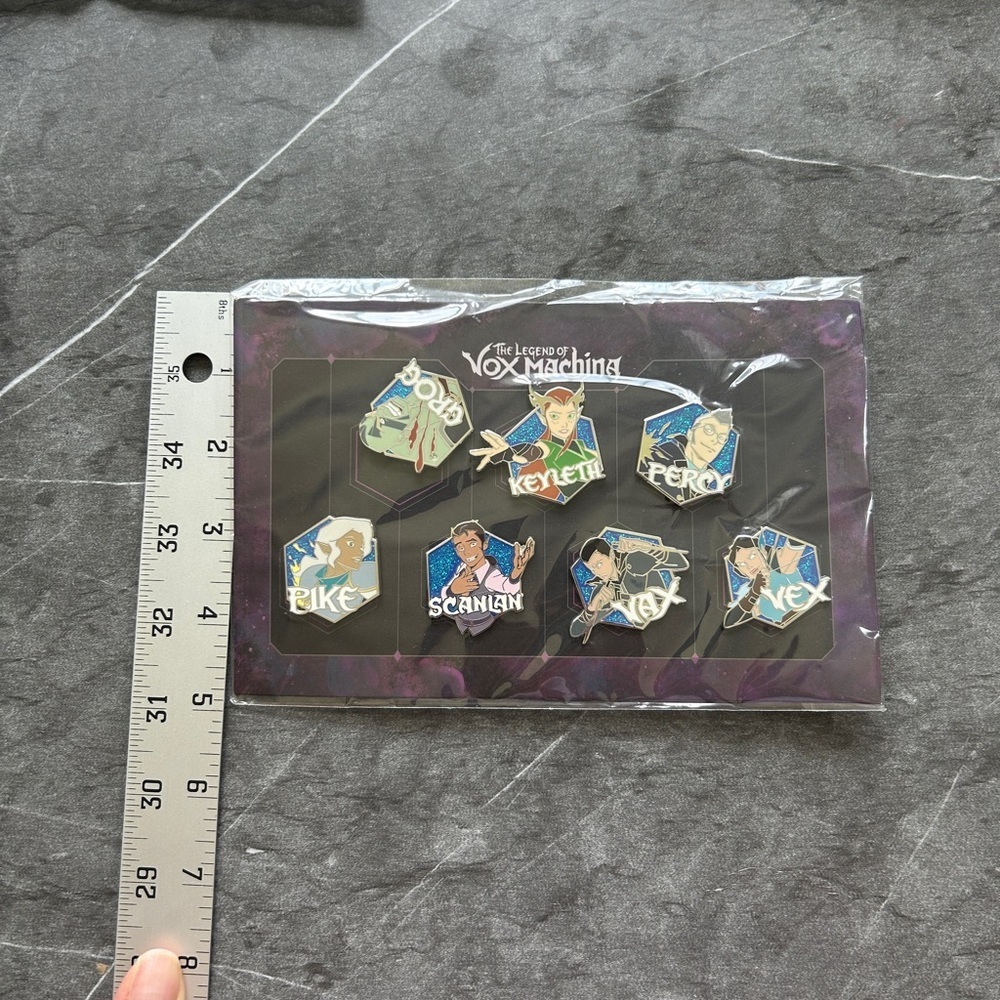 Critical Role Kickstarter (Legend of Vox Machina) Character Pin Set Rare New - Picture 3 of 4